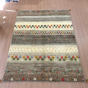 ボーダードデザイン ノマド 195x151cm イランの手織りラグ ギャッベ