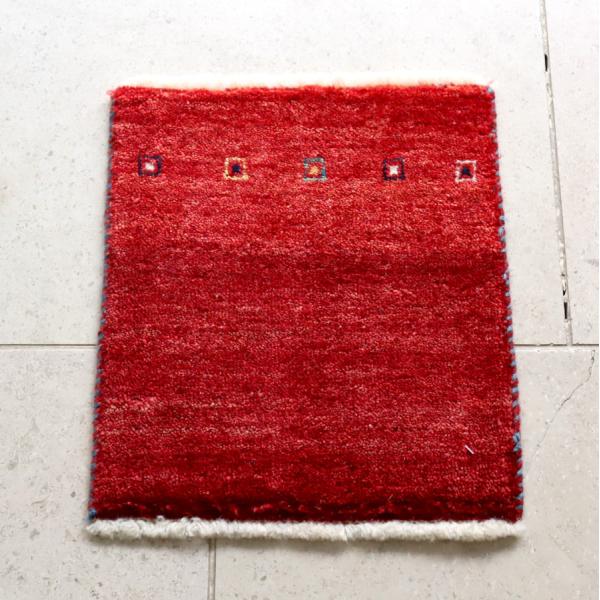 ギャッベ　イラン リズバフト  40x36cm レッドグラデーション