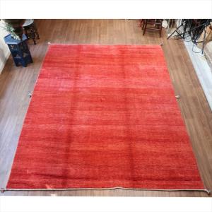 ギャッベ　シンプル赤 グラデーション 【別倉庫】 331x244cm 90年代の素朴な織り　特大8m2