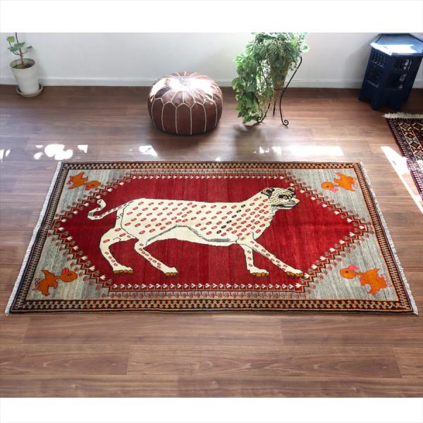 オールドギャッベ トライバルラグ ライオンラグ Lion Gabbeh, 207x123cm 勇敢な...
