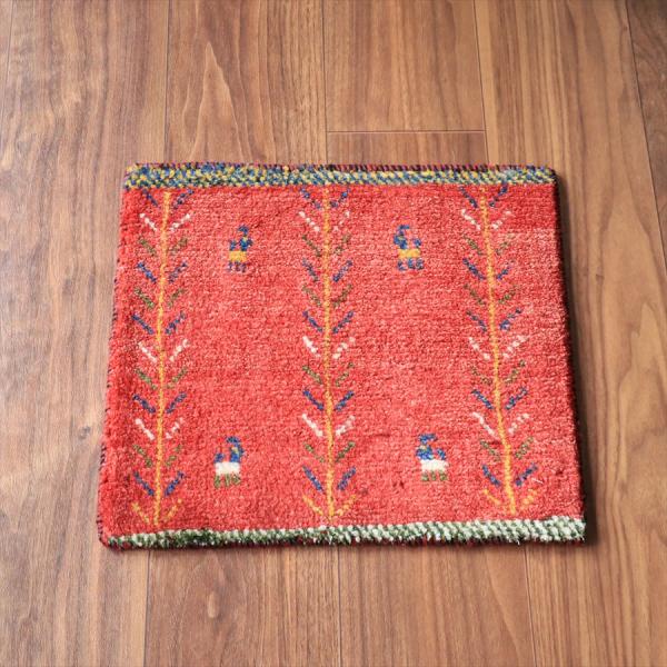 ギャッベ ノマド ミニギャッベ 36x40cm レッド　生命の木