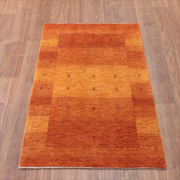 ギャッベ　ロリアタシュ 128x81cm オレンジグラデーション　Lori Atash 細かく緻密な...