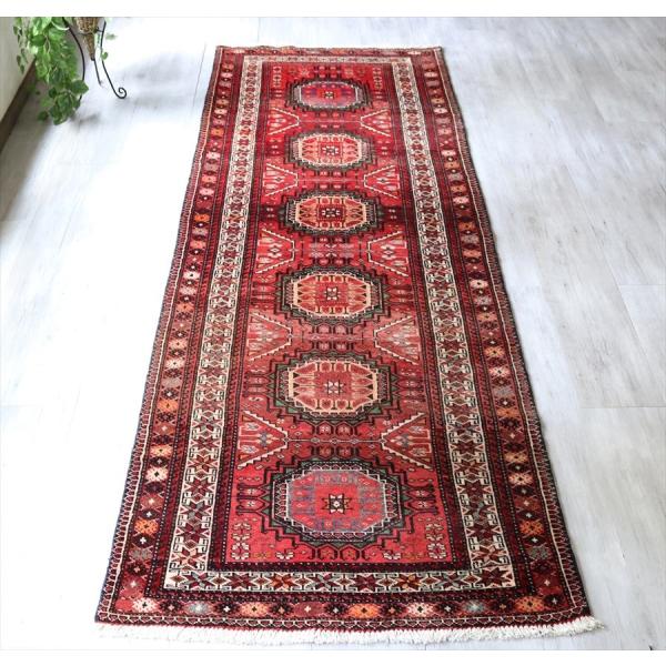 オールドカーペット ガラジェ　ランナーサイズ 286x100cm6つのソロモンの星