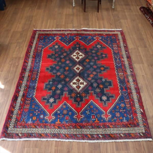 トライバルラグ　アフシャール　 206x161cm イラン南部シルジャン