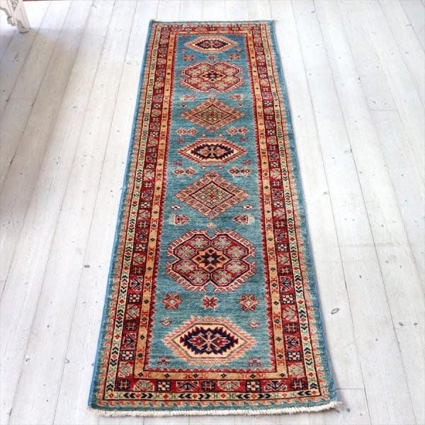 手織りじゅうたん リプロダクト 草木染 194x63cm コーカサス　シルヴァンデザイン