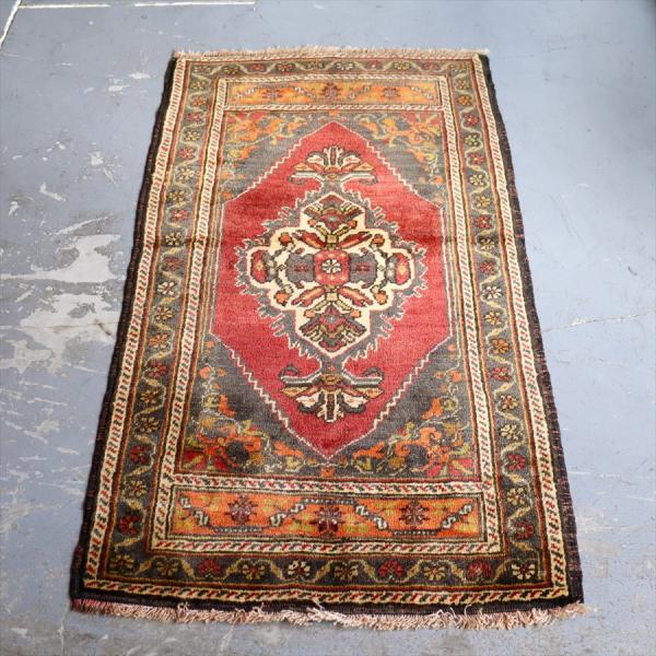 トルコ絨毯　トライバルラグ　ヤストゥク  121x64cm  コンヤ, アクサライ