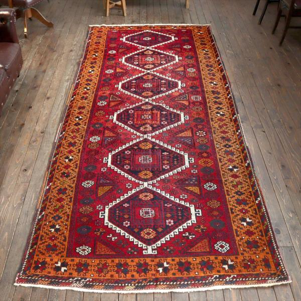 部族絨毯　クルディッシュ 337x144cm 大きなランナー