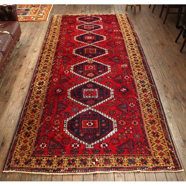 クルディッシュ 部族絨毯 360x162cm 大きなランナー