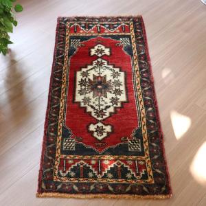 ペルシャ絨毯 イラン ハマダン産 オールド 90×57cm 手織り じゅうたん