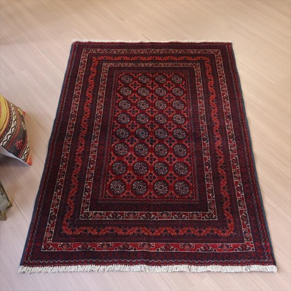 ホジャロシュナイ  手織り絨毯  150x101cm  緻密な織り　レッドカーペット