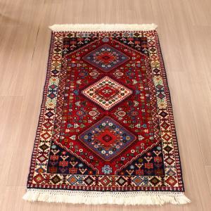 ヴィンテージ トライバル ラグ v0004 143cm×87cm レッド 赤