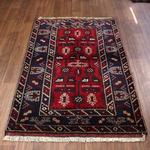 ギャッベ ミニサイズ イラン遊牧民の手織りラグ 55x38cm 羊毛の
