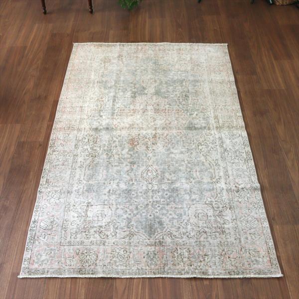 オールドラグ ヴィンテージウォッシュ 193x116cm ウスパルタ 花のメダリオン