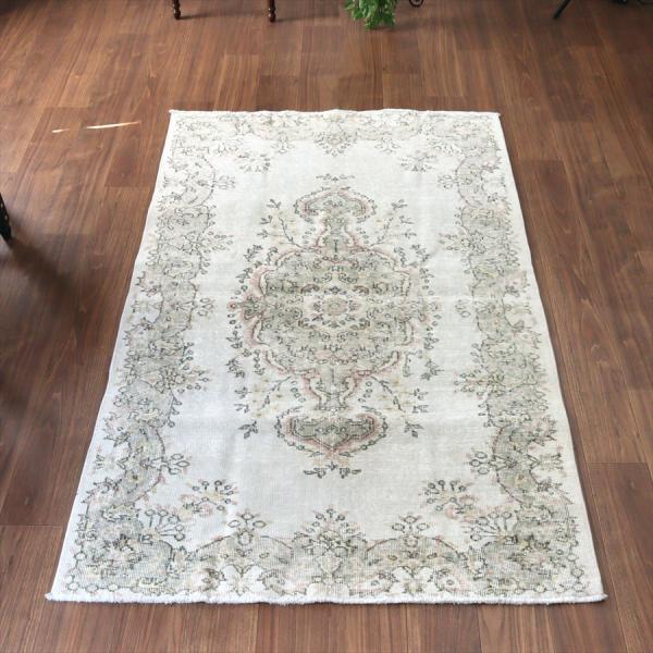 オールドラグ ヴィンテージウォッシュ 186x118cm ウスパルタ トルコ手織り絨毯