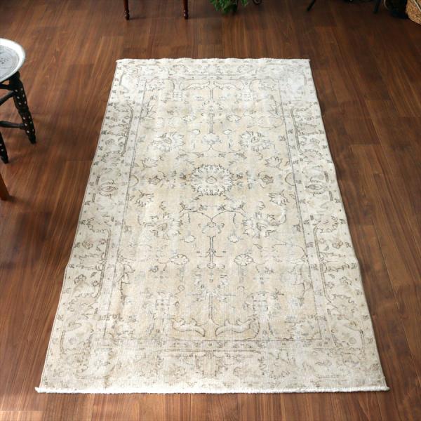 オールドラグ ヴィンテージウォッシュ 209x114cm ウスパルタ トルコ手織り絨毯