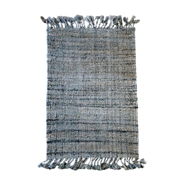 ジュートラグ 手織り　天然繊維　麻　 120x80cm グレー