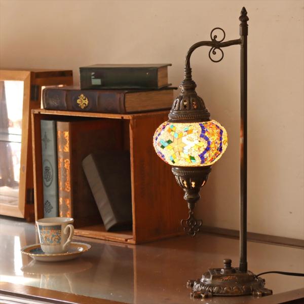 トルコランプ モザイクテーブルランプ 全高50cm カラフル E17/15W