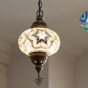 トルコランプ アンティークフィニッシュ 直径24cm ビンテージミラー