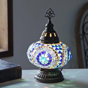 トルコランプ モザイクテーブルランプ ハンギング 高さ30cm 横幅18cm