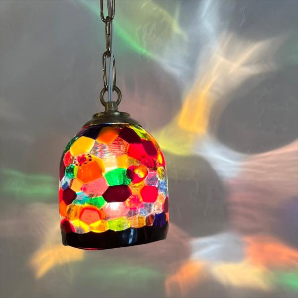 ベネチアン ガラスシェード Venetian Glass Shade φ11cm　ムリーネ　カラフル...