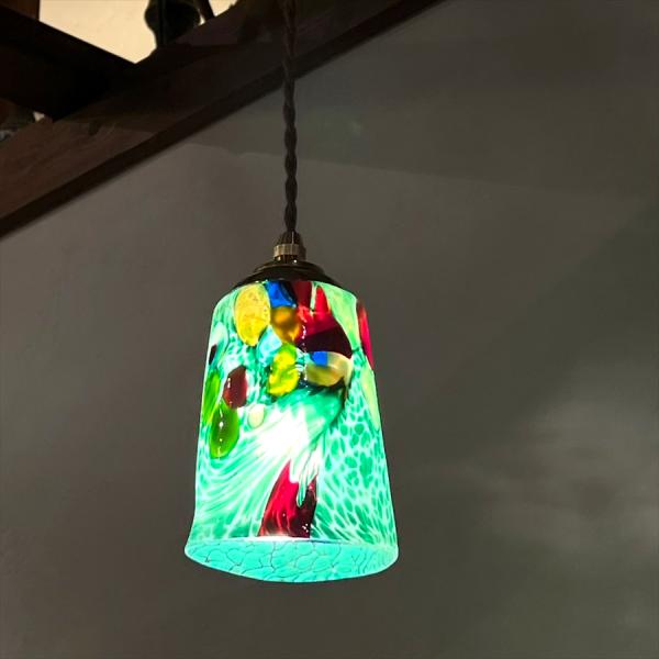 ベネチアン ガラスシェード Venetian Glass Shade Monet Green　モネ ...