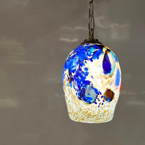 ベネチアン ガラスシェード Venetian Glass Shade Monet Blue モネ　ブ...