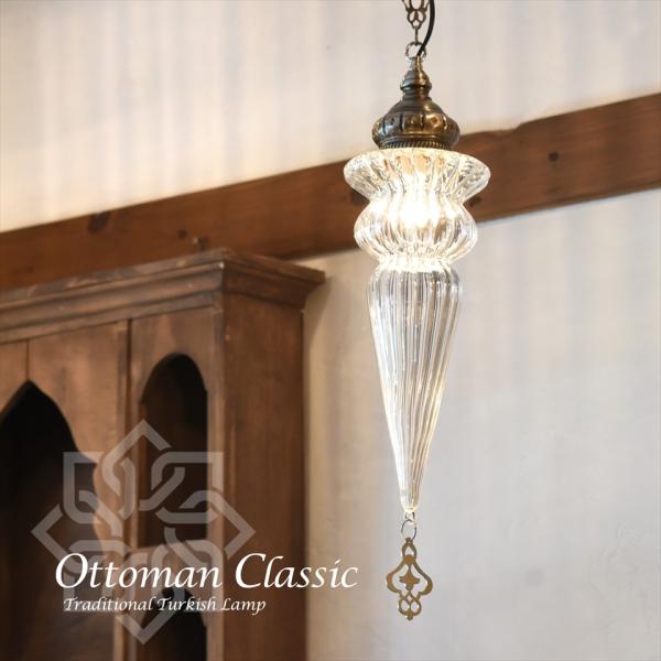 トルコランプ オットマンクラシック ガラスシェードランプペンダントライト 1灯