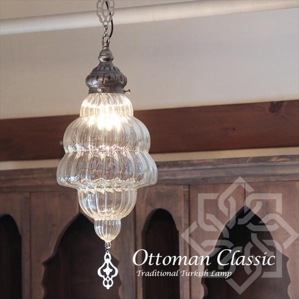 トルコランプ オットマンクラシック ガラスシェードランプペンダントライト 1灯