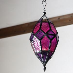 モザイクランプ トルコランプ シャンデリア 3灯 全高86cm 直径31cm