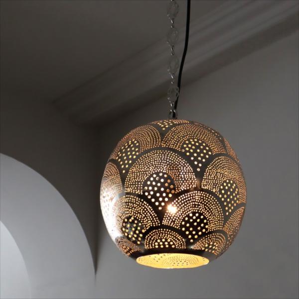 モロッコランプ/Moroccan Metal shade Lamps メタルシェード　ペンダントラン...