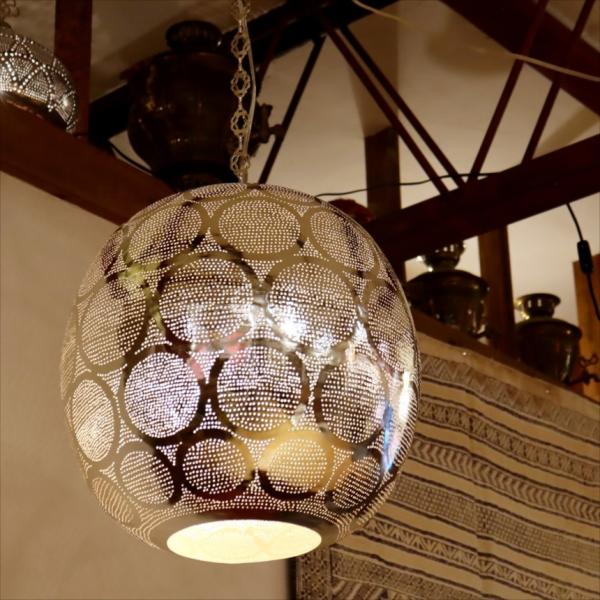 モロッコランプ/Moroccan Metal shade Lamps メタルシェード　ペンダントラン...
