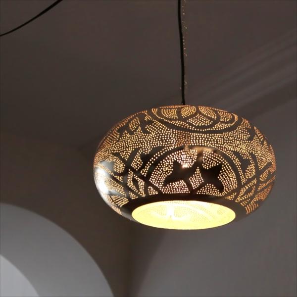 メタルシェード　モロッコランプ ペンダントライト エジプト製UFO　φ30cm　ロータス