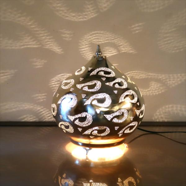 メタルシェードランプ　スタンドランプソアン　高さ34cm　エジプト　ハンドメイド