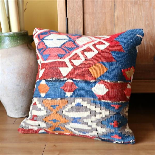 オールドキリムクッションカバー40cmアンタルヤ サチカラ ドラゴンモチーフ