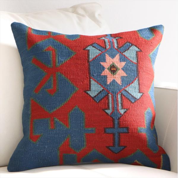 オールドキリム クッションカバー 40cmサイズ Old Kilim Cushion コーカサス ア...
