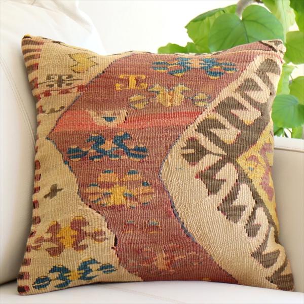 オールドキリム クッションカバー40cmサイズ Old Kilim Cushion アンティーク ム...