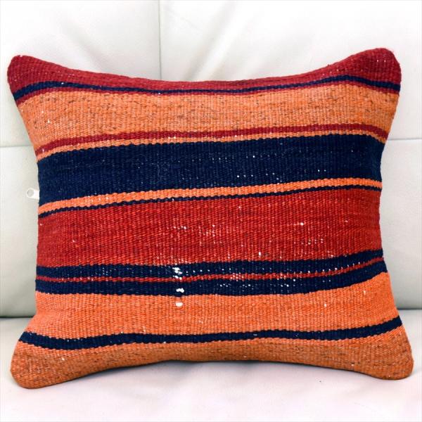 キリムクッションカバー40cm角サイズ/ヴィンテージ オールドKilim Cushion38x33c...