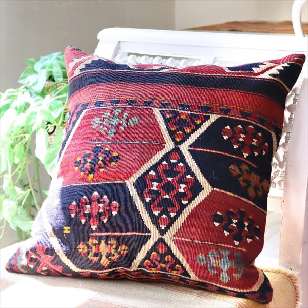 オールドキリムクッションカバー 50cmサイズ Turkish Vintage kilim アダナ ...