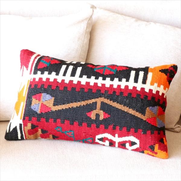 オールドキリムクッション 長方形 Turkish Old Kilim Cushion 50×30cm...
