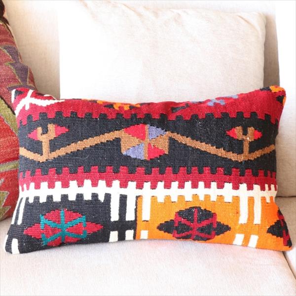 オールドキリムクッション 長方形 Turkish Old Kilim Cushion 50×30cm...