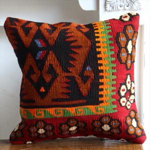 オールドキリムクッションカバー 40cm /Old Kilim Cushion カイセリ【期間限定P...