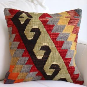 オールドキリムクッションカバー 40cm /Old Kilim Cushion エシュメ【期間限定P...