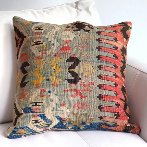 オールドキリム クッションカバー 50cmサイズ Old Kilim Cushion アイドゥン ブ...