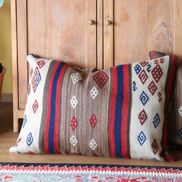 ビッグピロー　オールドキリムクッションカバー 88x58cm