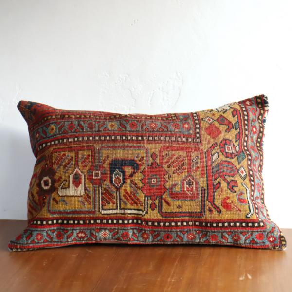 アンティークラグ クッションカバー 59×40cm コーカサス　ヴィンテージ絨毯