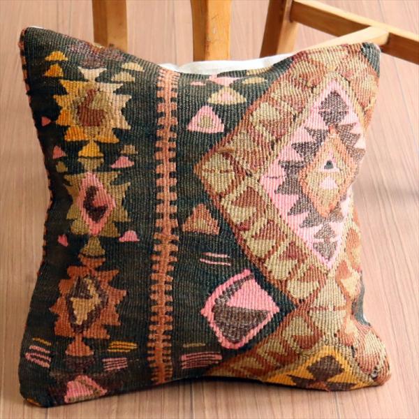 オールドキリム クッションカバー 40×40cm カルス イーブルアイ Old Kilim Cush...