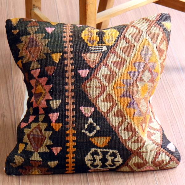 オールドキリム クッションカバー 40×40cm カルス イーブルアイ Old Kilim Cush...