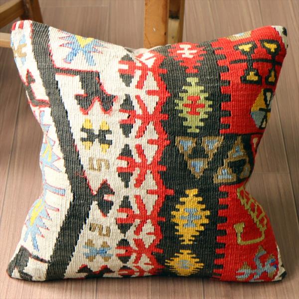オールドキリム クッションカバー 41×40cm カイセリ チフカナットキリム Old Kilim ...
