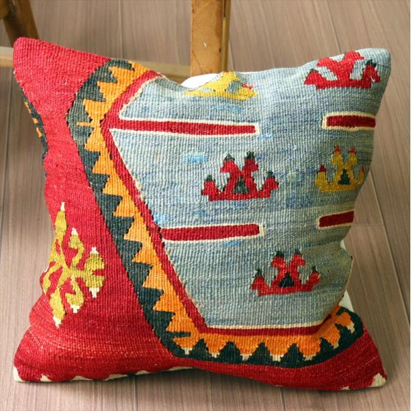 オールドキリム クッションカバー 40×40cm シワス シャルキュスラ Old Kilim Cus...