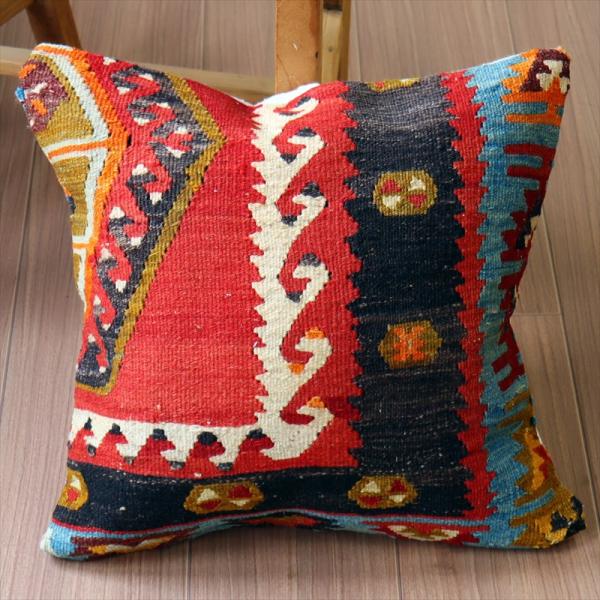 オールドキリム クッションカバー 41×40cm シワス シャルキュスラ Old Kilim Cus...